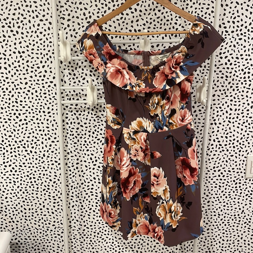 Floral off the shoulder dress